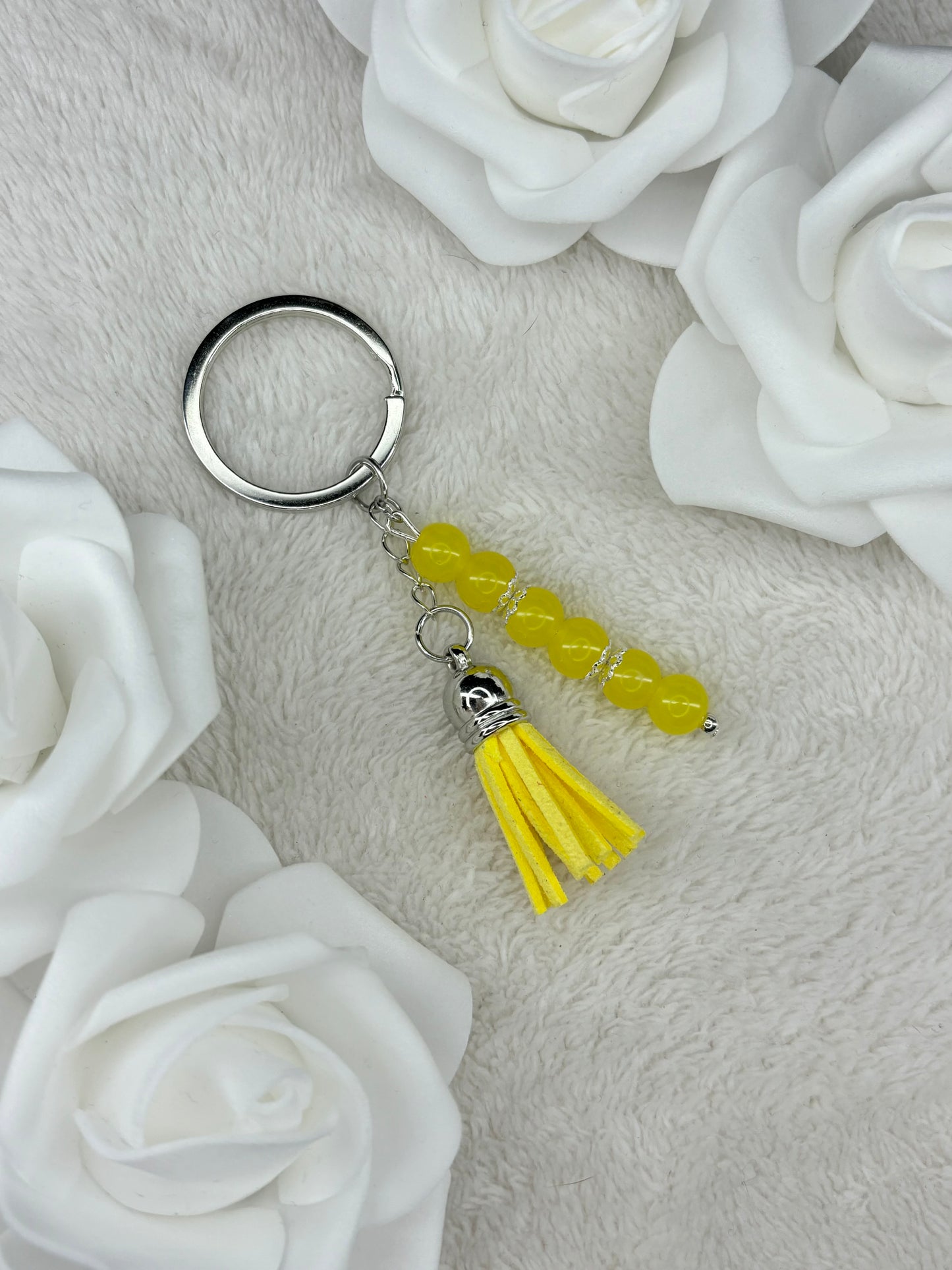 Porte clés Pompons Jaune