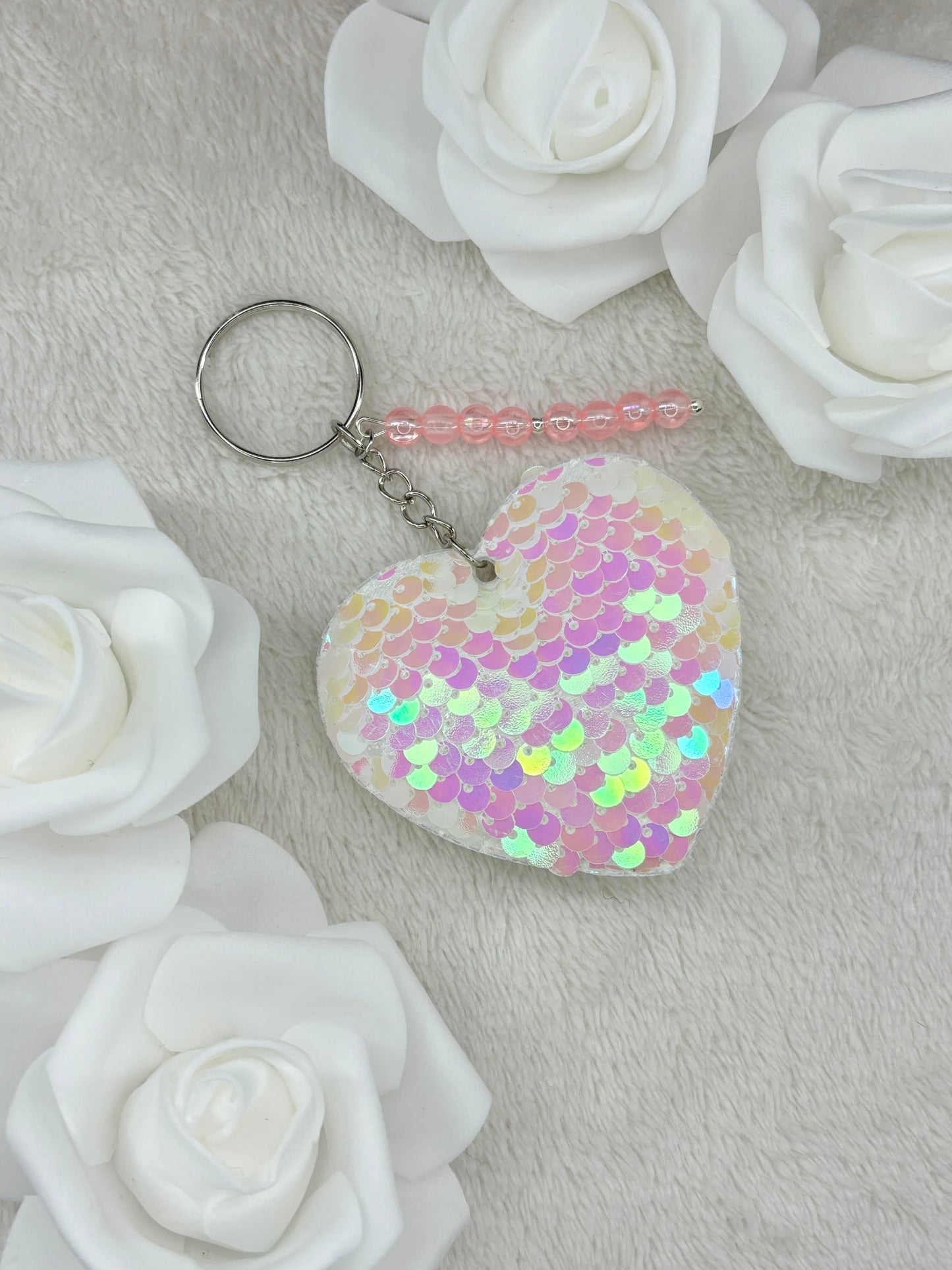 Porte clés Coeur Sequins