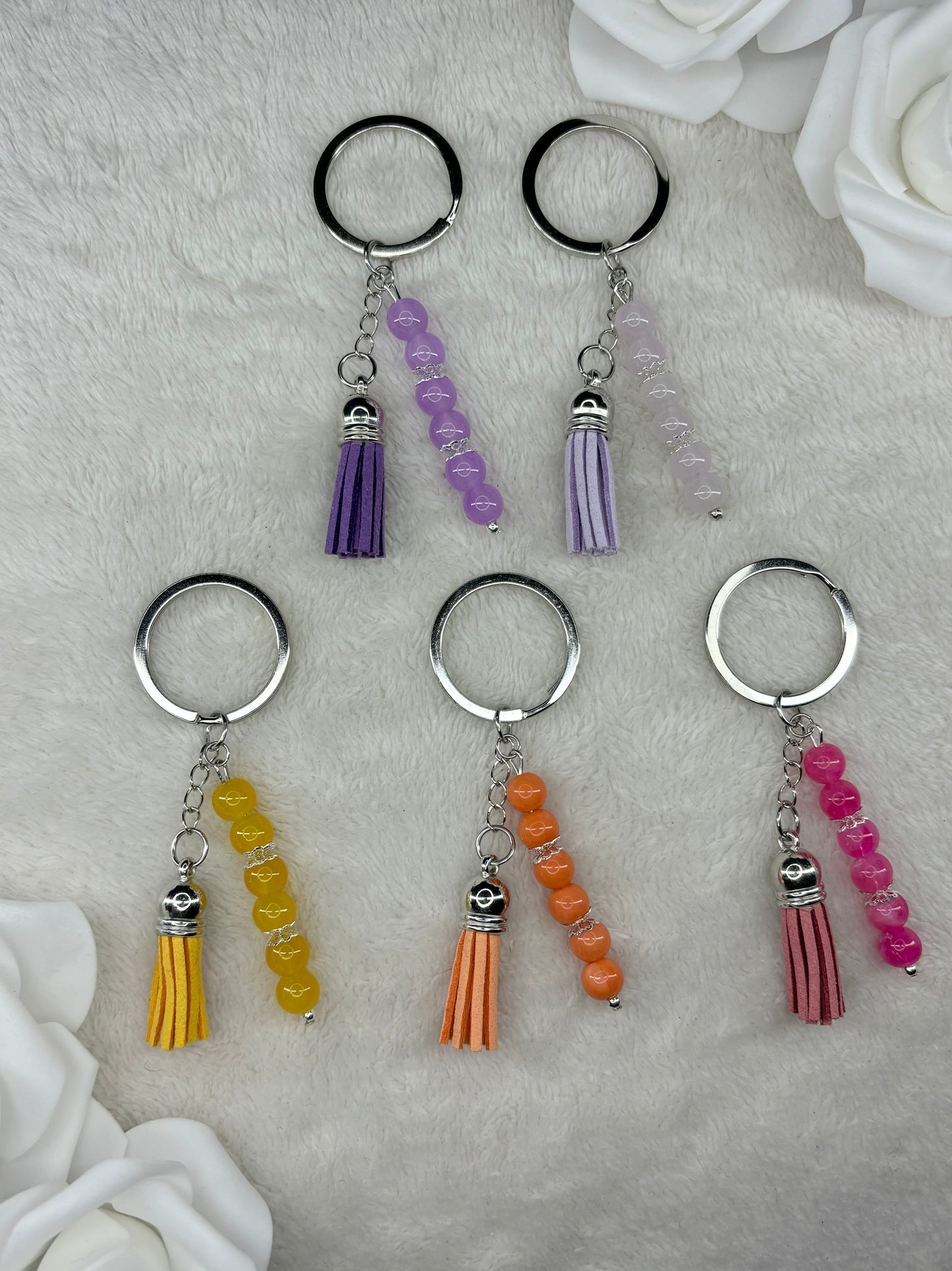 Porte clés Pompons Multicolore 1