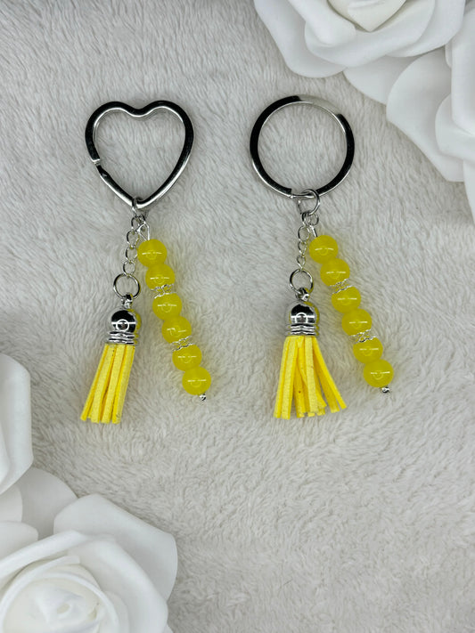 Porte clés Pompons Jaune