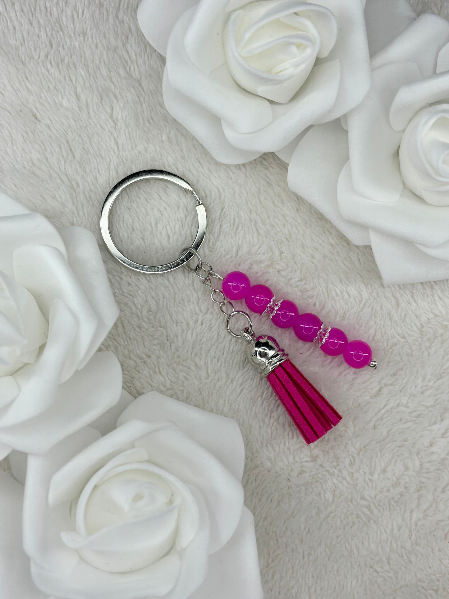 Porte clés Pompons Rose