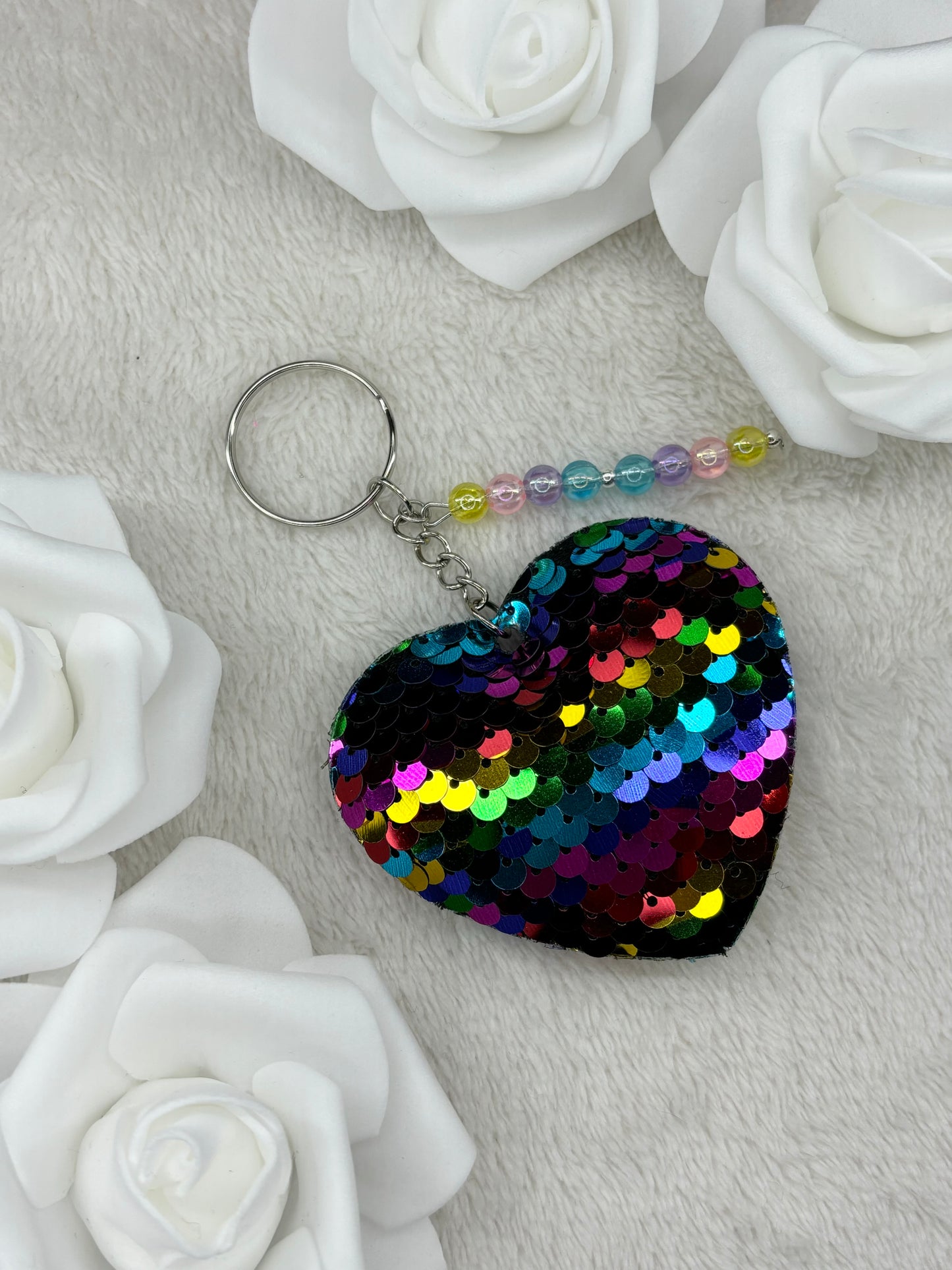 Porte clés Coeur Sequins