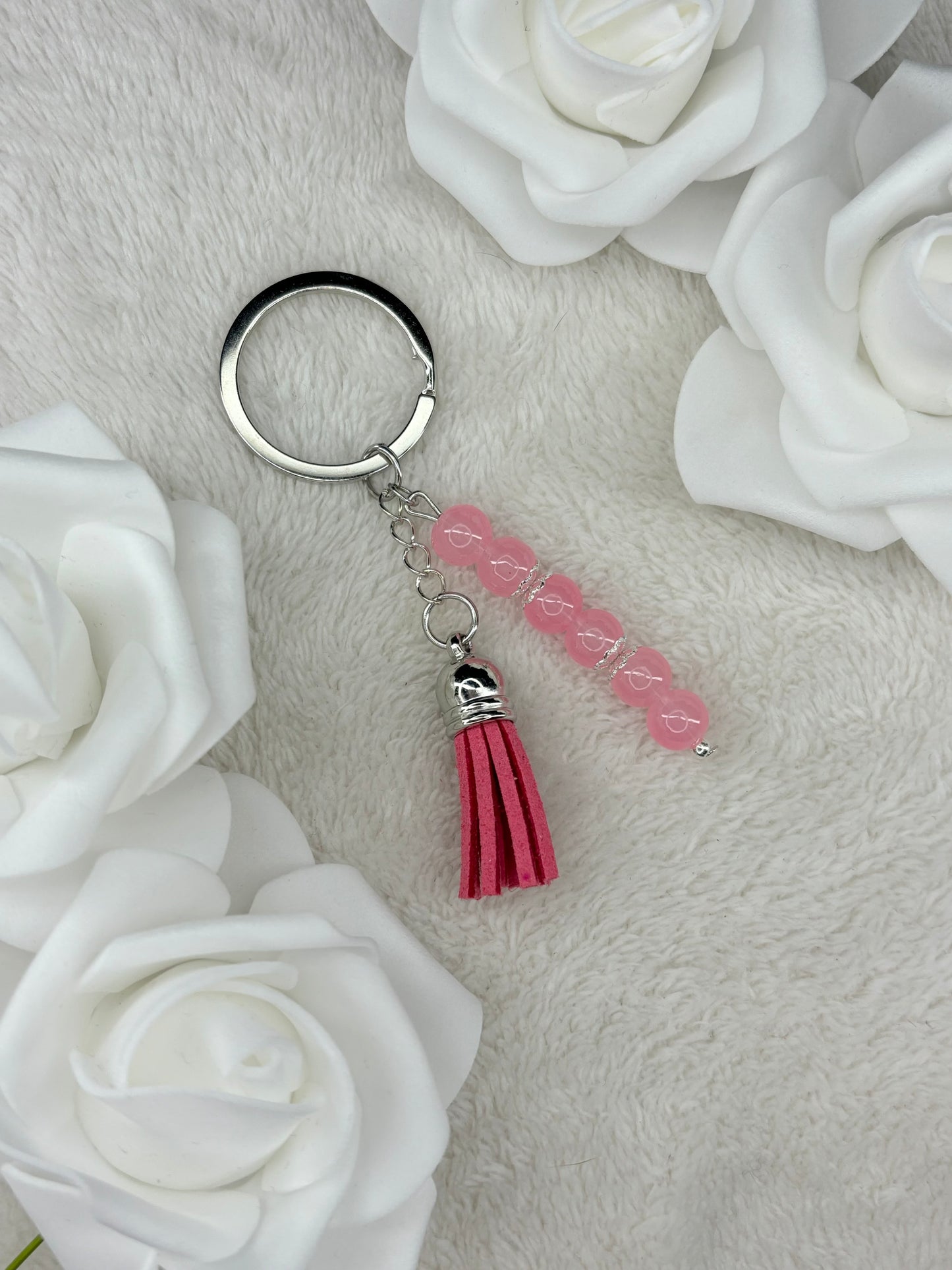 Porte clés Pompons Rose clair