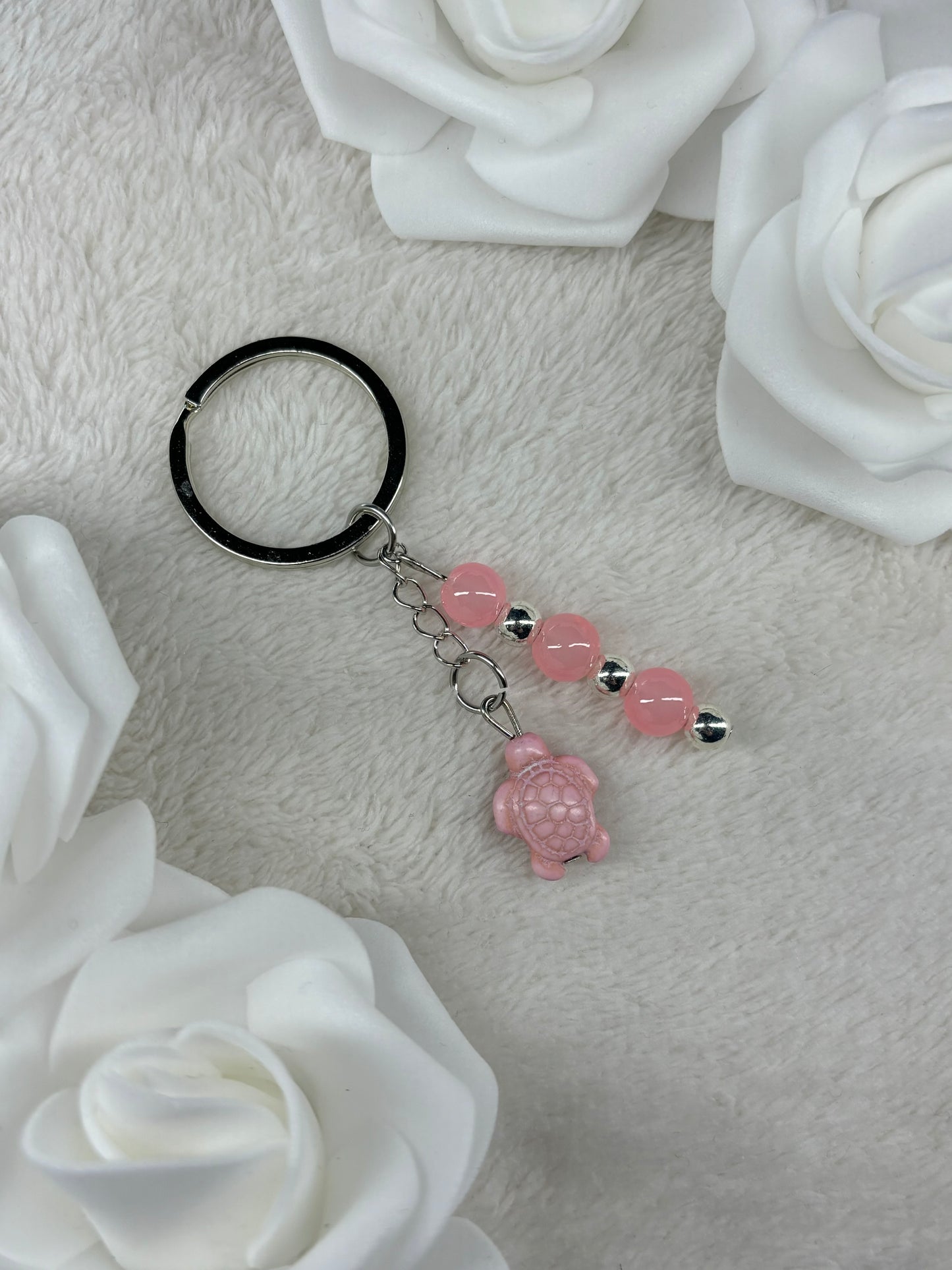 Porte clés Tortue/Etoile Rose