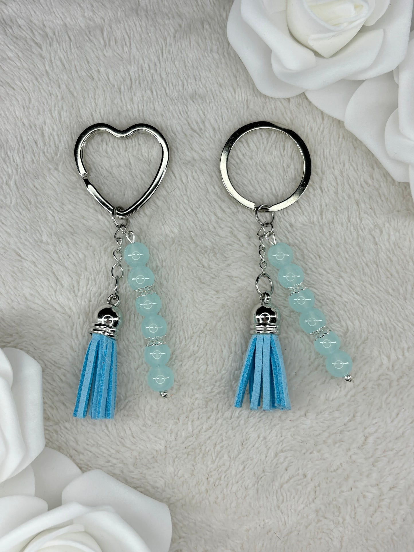 Porte clés Pompons Turquoise