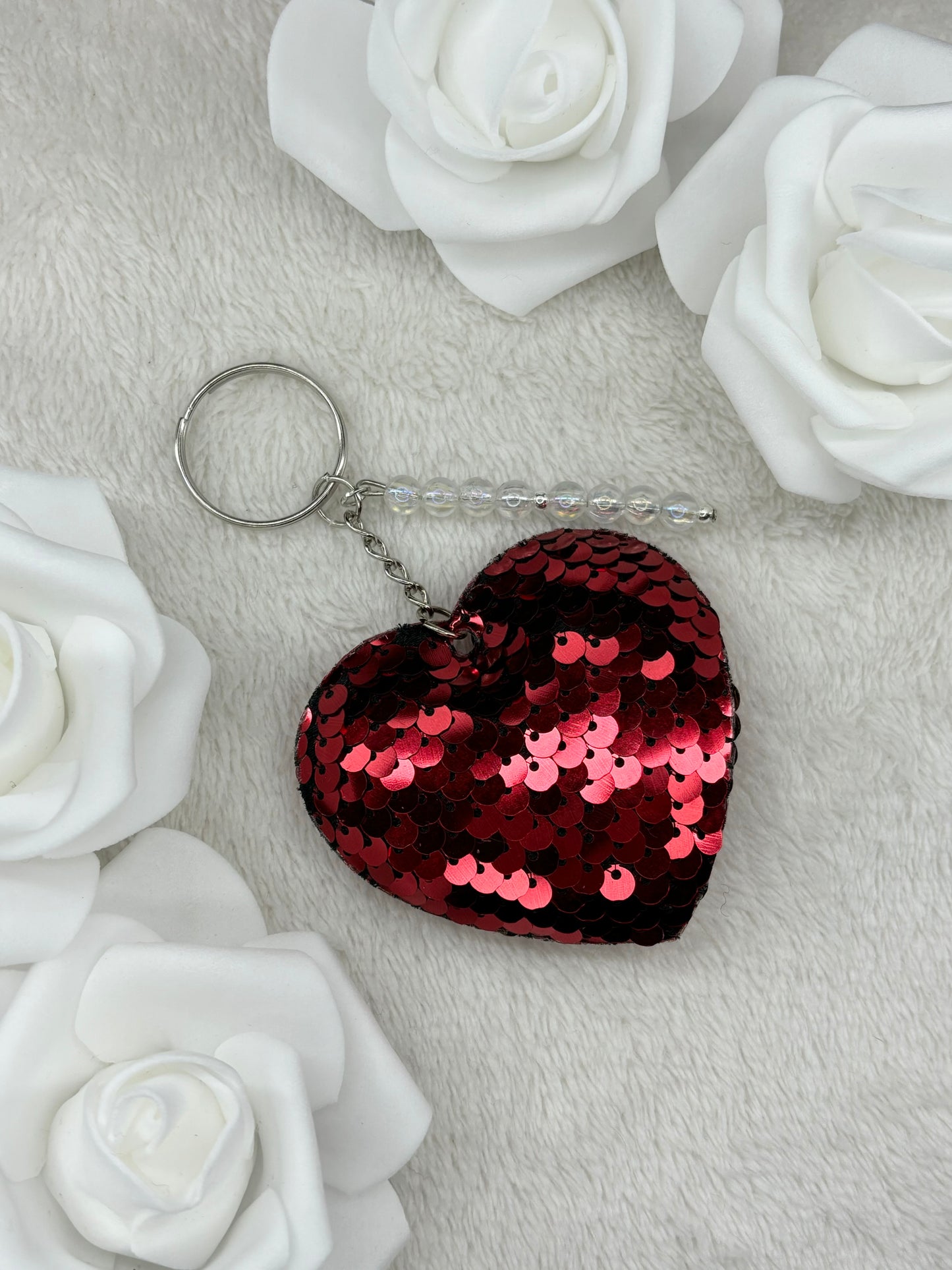 Porte clés Coeur Sequins