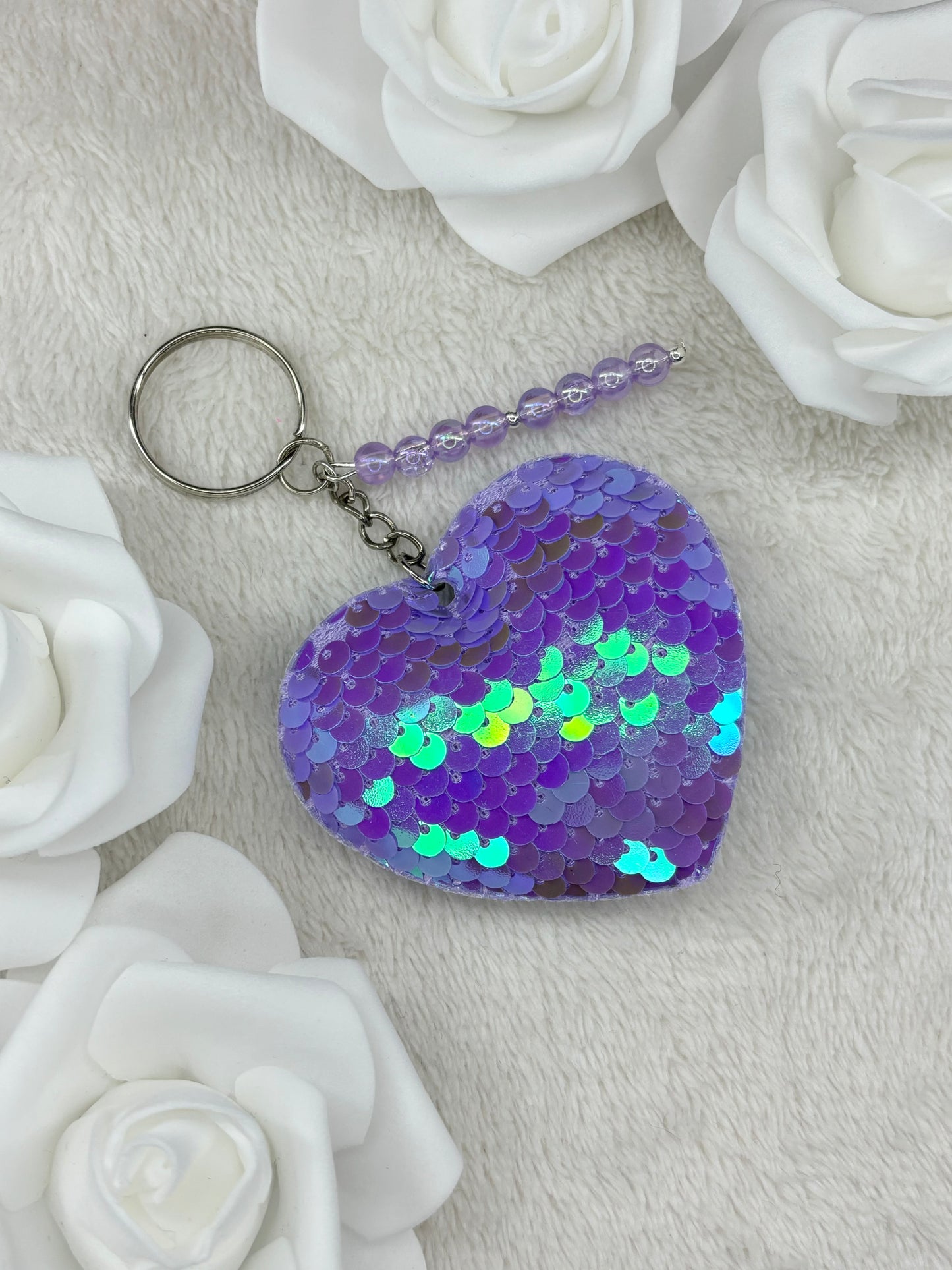 Porte clés Coeur Sequins